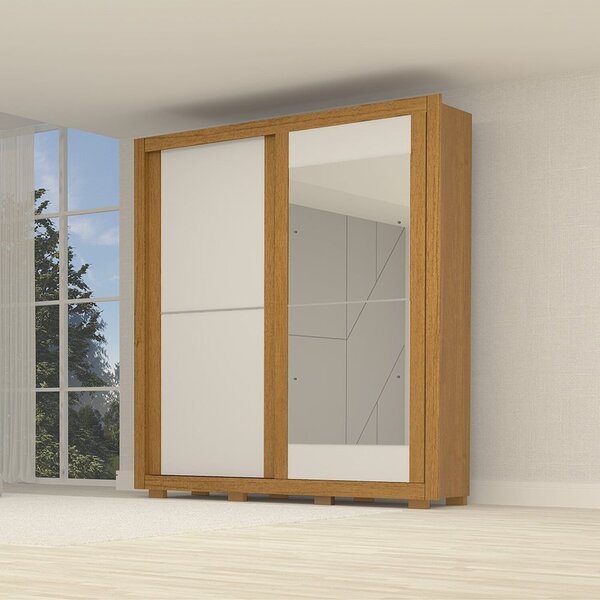 Guarda-roupa Casal 210,30cm 2 Portas De Correr Com Espelhos 1