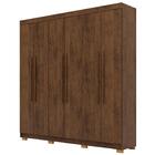 Guarda Roupa Casal 218cm 6 Portas Elegance Imbuia Rústico   -