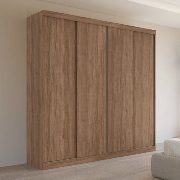 Guarda-roupa Casal 219cm 4 Portas De Correr 4 Gavetas Ipanema