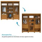 Guarda-roupa Casal 230,10cm 6 Portas Ripado 6 Gavetas 100% Md