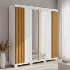 Guarda-roupa Casal 230,10cm 6 Portas Ripado 6 Gavetas Com Esp