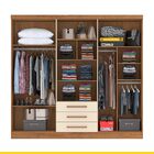 Guarda Roupa Casal 234 X 218 Cm 6 Portas 3 Gavetas Paris New
