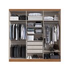 Guarda Roupa Casal 237x233cm 6 Portas 3 Gavetas Mônaco  Carva