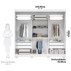 Guarda-roupa Casal 243cm 3 Portas De Correr 100% Mdf Amarílis