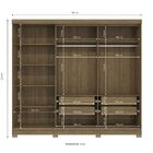 Guarda Roupa Casal 245cm 5 Portas 4 Gavetas Com Pés Cb03n564