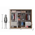 Guarda Roupa Casal 260x229cm 2 Portas 6 Gavetas Malta  Carval