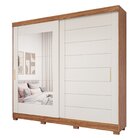 Guarda-roupa Casal 264cm 2 Portas De Correr Com Espelho E Pés