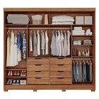 Guarda-roupa Casal 264cm 2 Portas De Correr Com Espelho E Pés