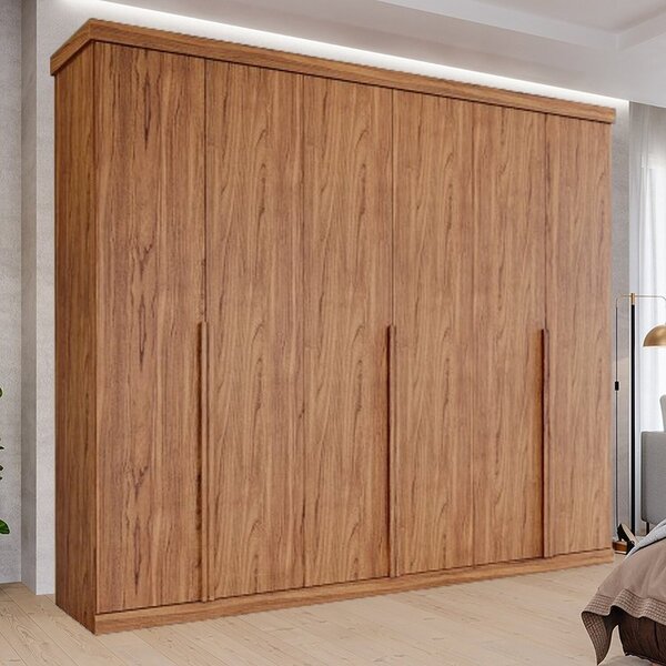 Guarda-roupa Casal 267cm 6 Portas 100% Mdf Linhares Espresso