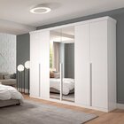 Guarda-roupa Casal 267cm 6 Portas Com Espelho 100% Mdf Linhar