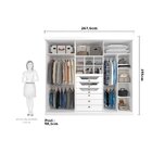 Guarda-roupa Casal 267cm 6 Portas Com Espelho 100% Mdf Linhar