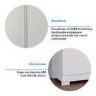 Guarda-roupa Casal 267cm 6 Portas Com Espelho E Pés 100% Mdf