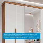 Guarda-roupa Casal 267cm 6 Portas Com Espelho E Pés 100% Mdf