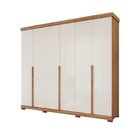 Guarda-roupa Casal 267cm 6 Portas Com Pés 100% Mdf Linhares E