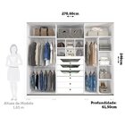 Guarda-roupa Casal 270cm 3 Portas De Correr Com Espelho E Pés