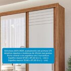 Guarda-roupa Casal 270cm 3 Portas De Correr Com Espelho E Pés