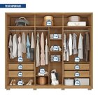 Guarda Roupa Casal 2.7 Com Espelho 6 Portas 4 Gavetas Suburba
