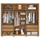 Guarda Roupa Casal 2.7 Com Espelho 6 Portas 4 Gavetas Suburba