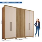 Guarda Roupa Casal 2.7 Ripado 6 Portas 4 Gavetas Suburban Bur