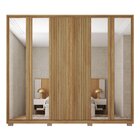 Guarda Roupa Casal 2.7 Ripado Com Espelho 6 Portas 4 Gavetas