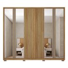 Guarda Roupa Casal 2.7 Ripado Com Espelho 6 Portas 4 Gavetas