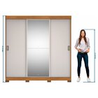 Guarda Roupa Casal 2 Espelhos 3 Portas De Correr 4 Gavetas Fr