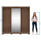 Guarda Roupa Casal 2 Espelhos 3 Portas De Correr 4 Gavetas No