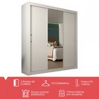 Guarda-roupa Casal 2 Metros 3 Portas De Correr Com Espelho Ce
