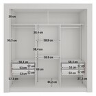 Guarda-roupa Casal 2 Metros 3 Portas De Correr Com Espelho Ce