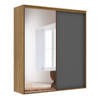 Guarda Roupa Casal 2 Portas 1 Com Espelho 2,07 M Mdf Inovatto