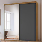 Guarda Roupa Casal 2 Portas 1 Com Espelho 2,07 M Mdf Inovatto
