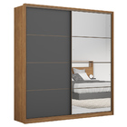 Guarda Roupa Casal 2 Portas 1 Com Espelho 3 Gavetas Belga D02