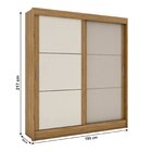 Guarda Roupa Casal 2 Portas 2 Gavetas Andros Nature/off White