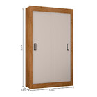 Guarda Roupa Casal 2 Portas 2 Gavetas Cor22020 Araplac