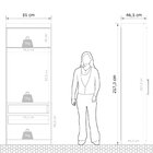 Guarda Roupa Casal 2 Portas 2 Gavetas Gênova Plus Batrol Móve