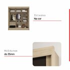 Guarda Roupa Casal 2 Portas 2 Gavetas Malta Carvalho/preto