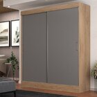 Guarda Roupa Casal 2 Portas 2 Gavetas Pantanal Carvalho/cinza