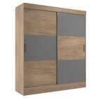 Guarda Roupa Casal 2 Portas 2 Gavetas Pantanal Carvalho/cinza