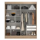 Guarda Roupa Casal 2 Portas 2 Gavetas Pantanal Carvalho/cinza