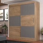 Guarda Roupa Casal 2 Portas 2 Gavetas Pantanal Carvalho/cinza