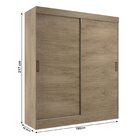 Guarda Roupa Casal 2 Portas 2 Gavetas Pantanal Carvalho/cinza