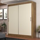 Guarda Roupa Casal 2 Portas 2 Gavetas Pantanal Nature/off Whi