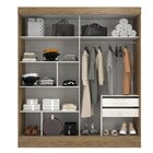 Guarda Roupa Casal 2 Portas 2 Gavetas Pantanal Nature/off Whi