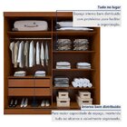 Guarda-roupa Casal 2 Portas 2 Gavetas Zeine Com Espelho