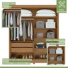 Guarda-roupa Casal 2 Portas 2 Gavetas Zeine Com Espelho E Com