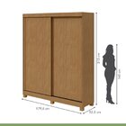 Guarda-roupa Casal 2 Portas 2 Gavetas Zeine Com Pés