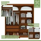 Guarda-roupa Casal 2 Portas 2 Gavetas Zeine Com Pés