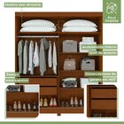 Guarda-roupa Casal 2 Portas 2 Gavetas Zeine Com Pés