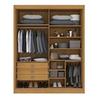 Guarda Roupa Casal 2 Portas 3 Gavetas Com Espelho 100% Mdf Gr