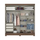 Guarda-roupa Casal 2 Portas 3 Gavetas Com Espelho B352 Castan